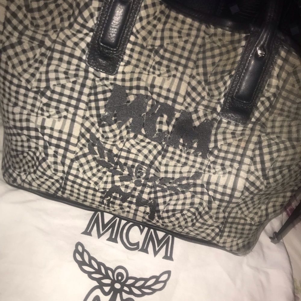 black MCM purse reversible